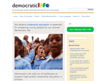 Tablet Screenshot of democraticlife.org.uk